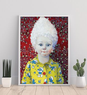 Schtroumpf Girl - 11X14" Art Print par Liva Pakalne Fanelli