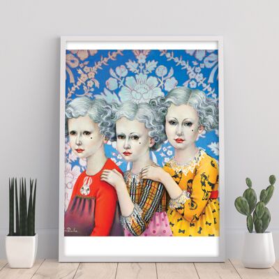 Drei Schwestern – 11 x 14 Zoll Kunstdruck von Liva Pakalne Fanelli