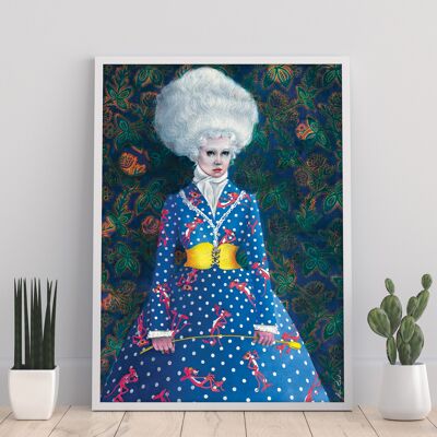 Girl With Pink Panther Dress - 11X14” Art Print