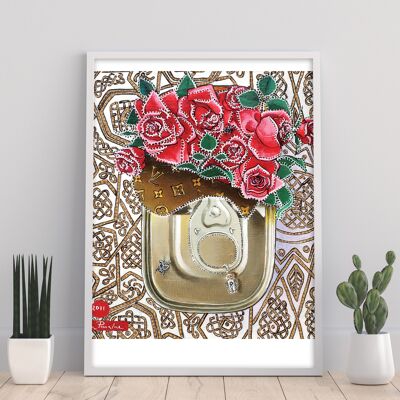 Boîte en fer blanc avec impression d'art Roses 11X14" par Liva Pakalne Fanelli