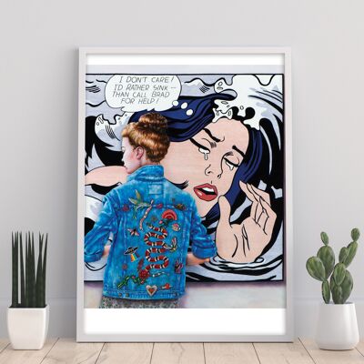 Amante del arte de Lichtenstein - 11X14" Lámina artística