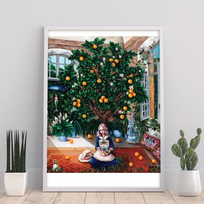 Orangenbaum – 11 x 14 Zoll Kunstdruck von Liva Pakalne Fanelli