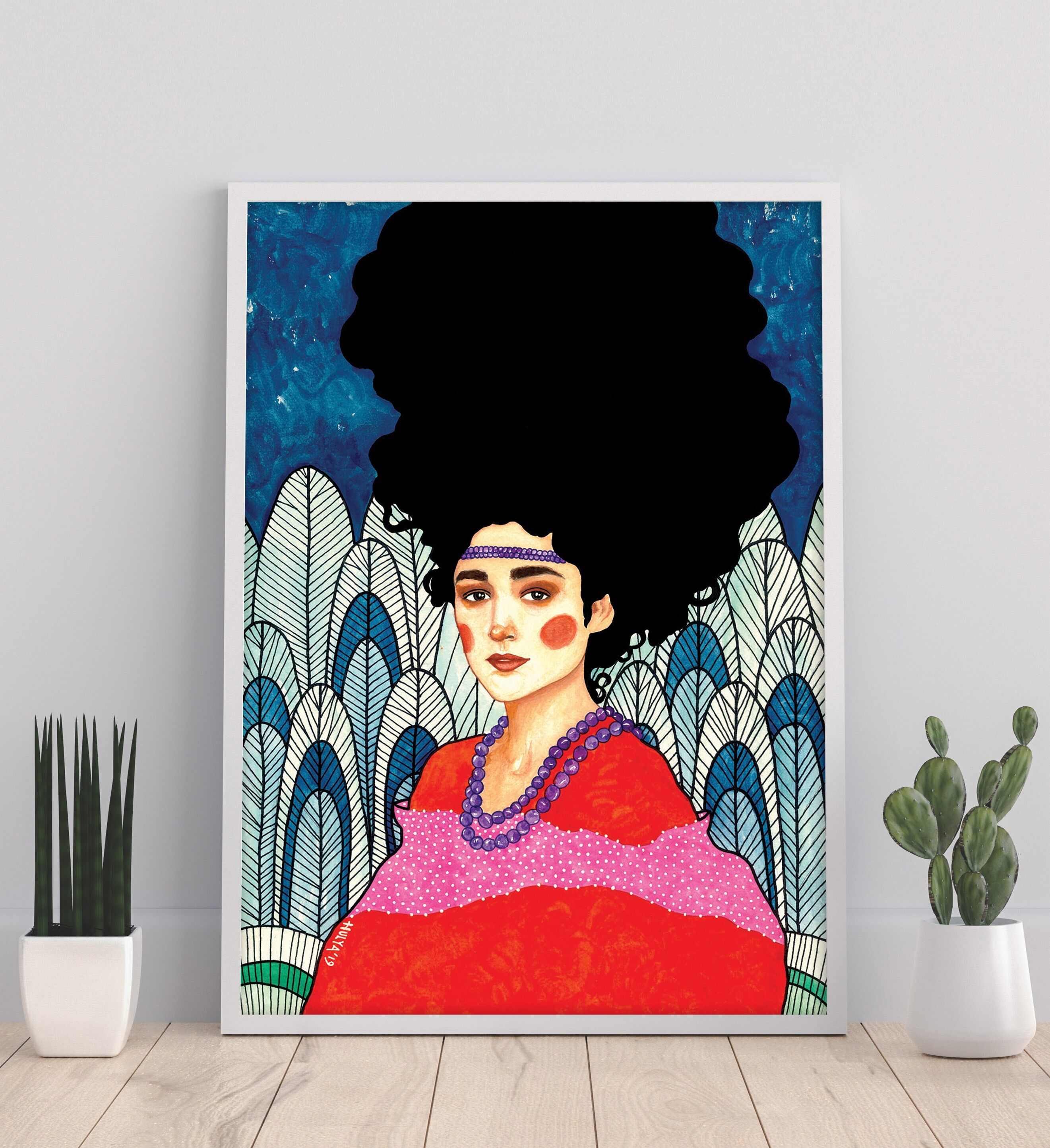 Ti senti il mio sguardo - 11 x 14" stampa artistica di Hülya Özdemir