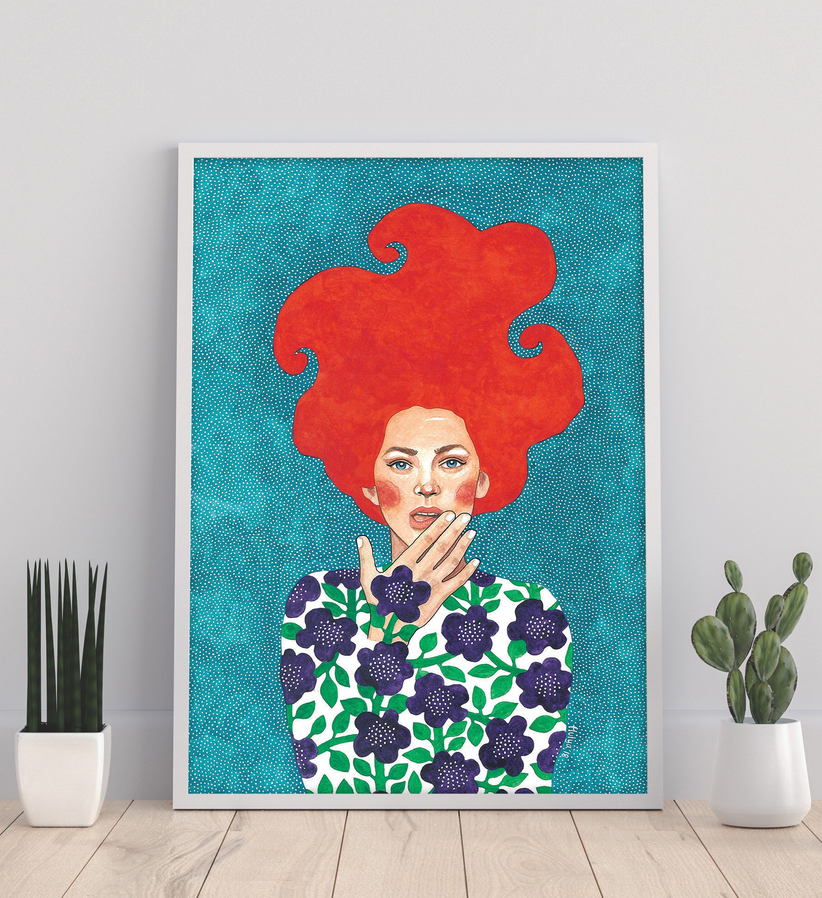 Mantieni le tue labbra sigillate - 11 x 14" stampa artistica di Hülya Özdemir