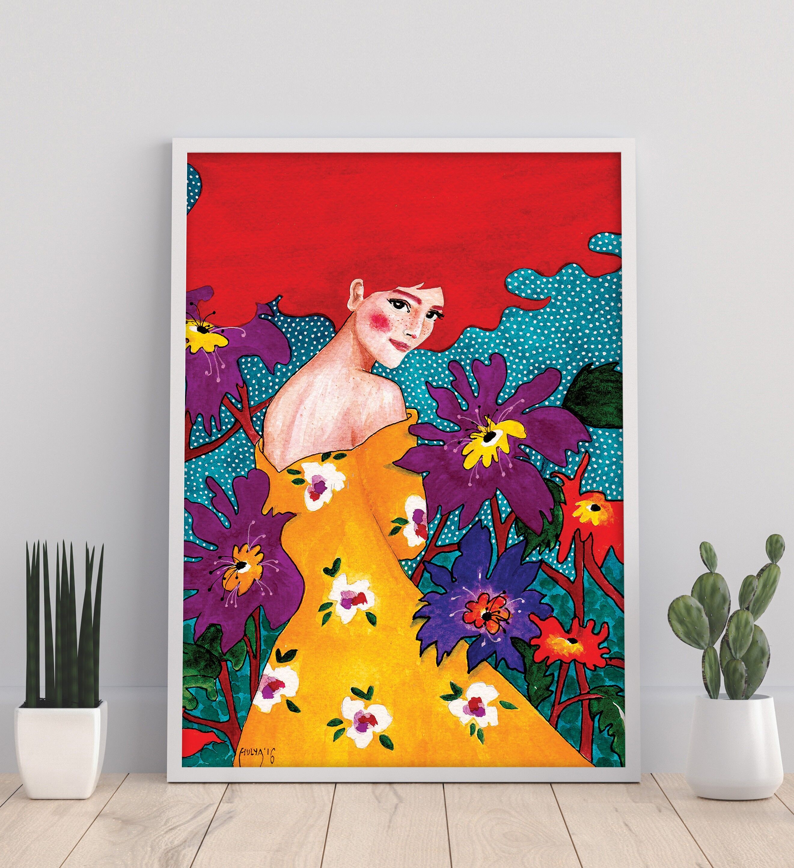 Guardando indietro è agrodolce 11 x 14" stampa artistica - Hülya Özdemir