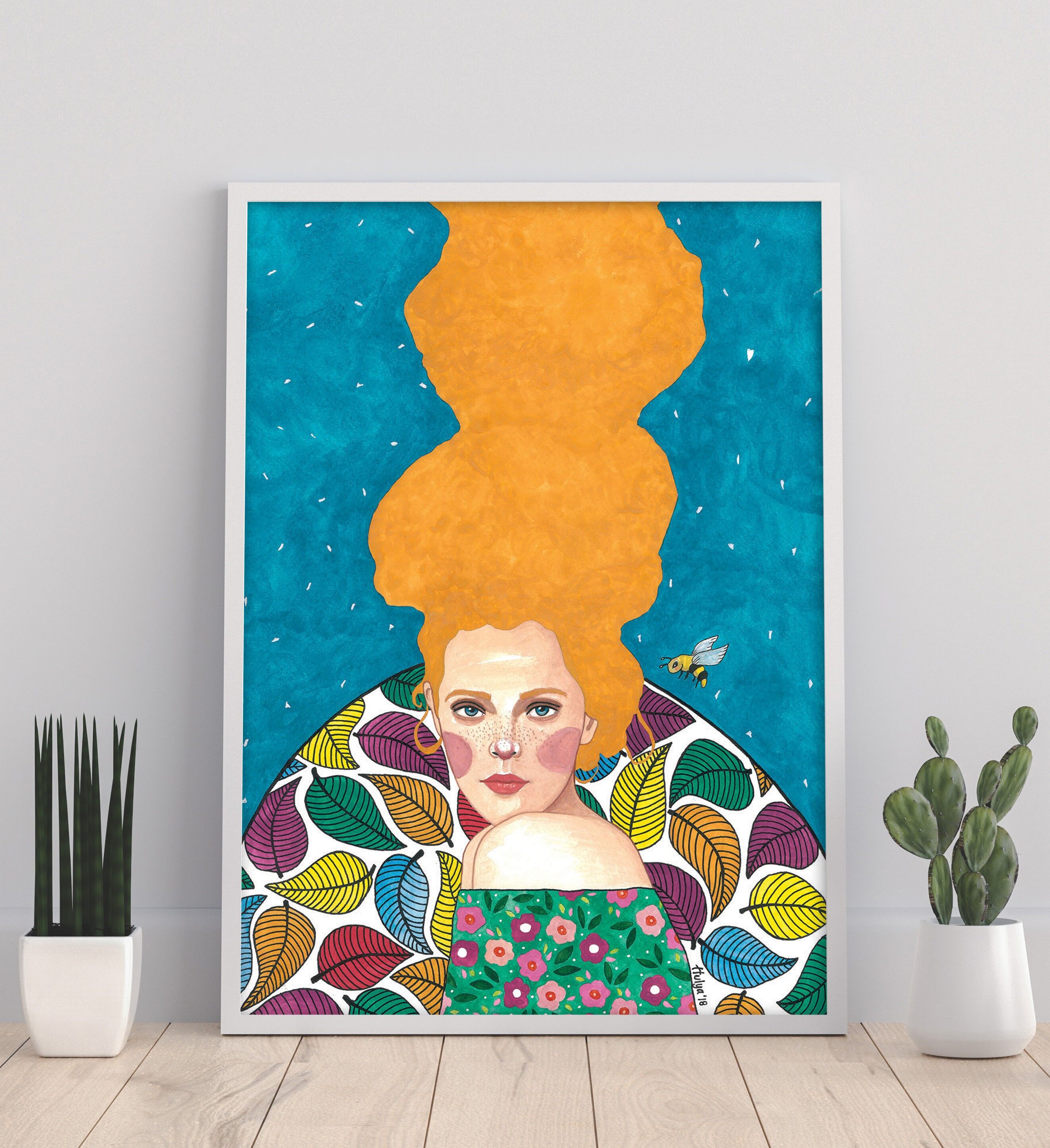 Beautiful Stranger – 11X14” Kunstdruck von Hülya Özdemir