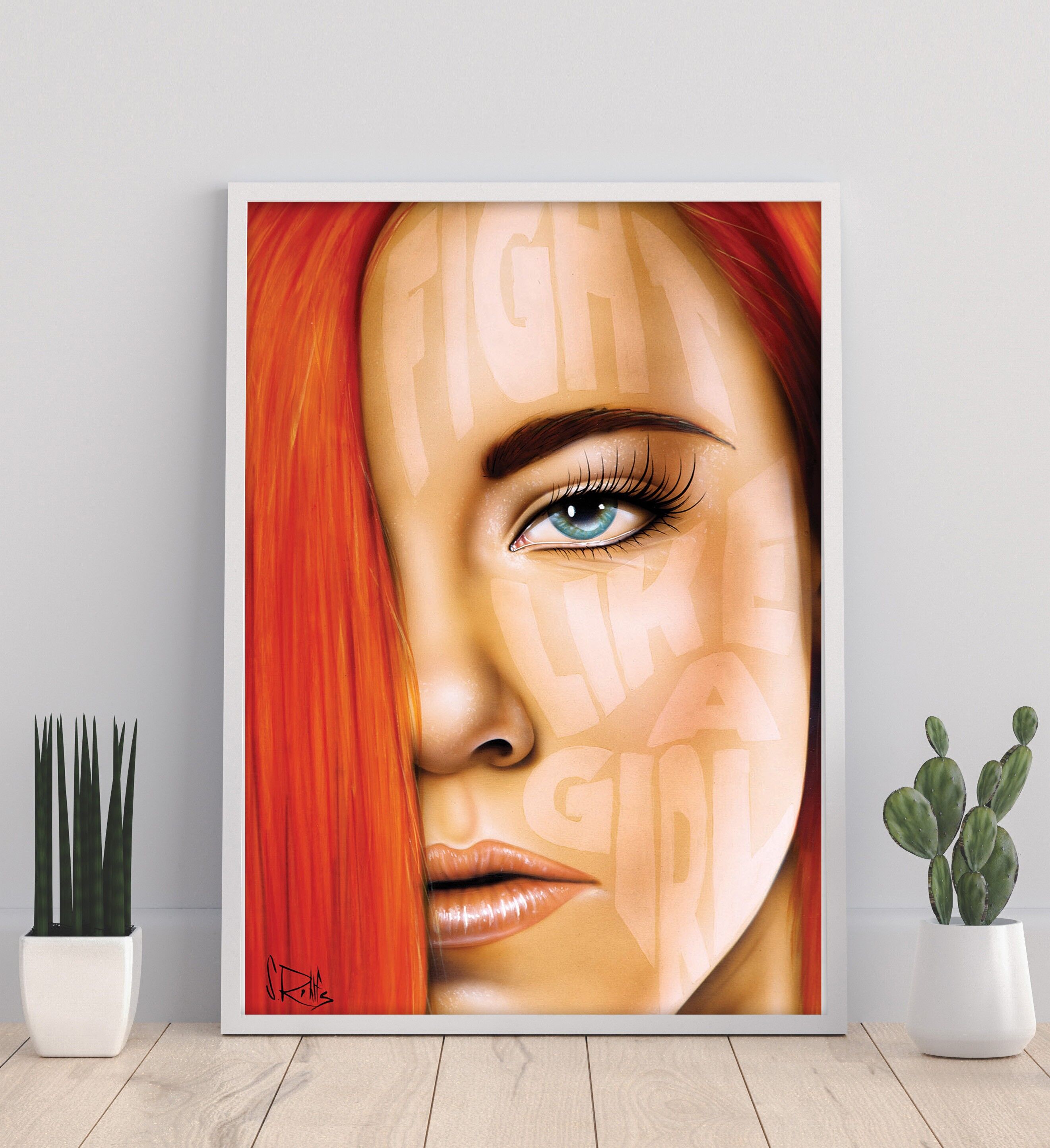 Pelea como una niña - Impresión artística de 11X14" de Scott Rohlfs