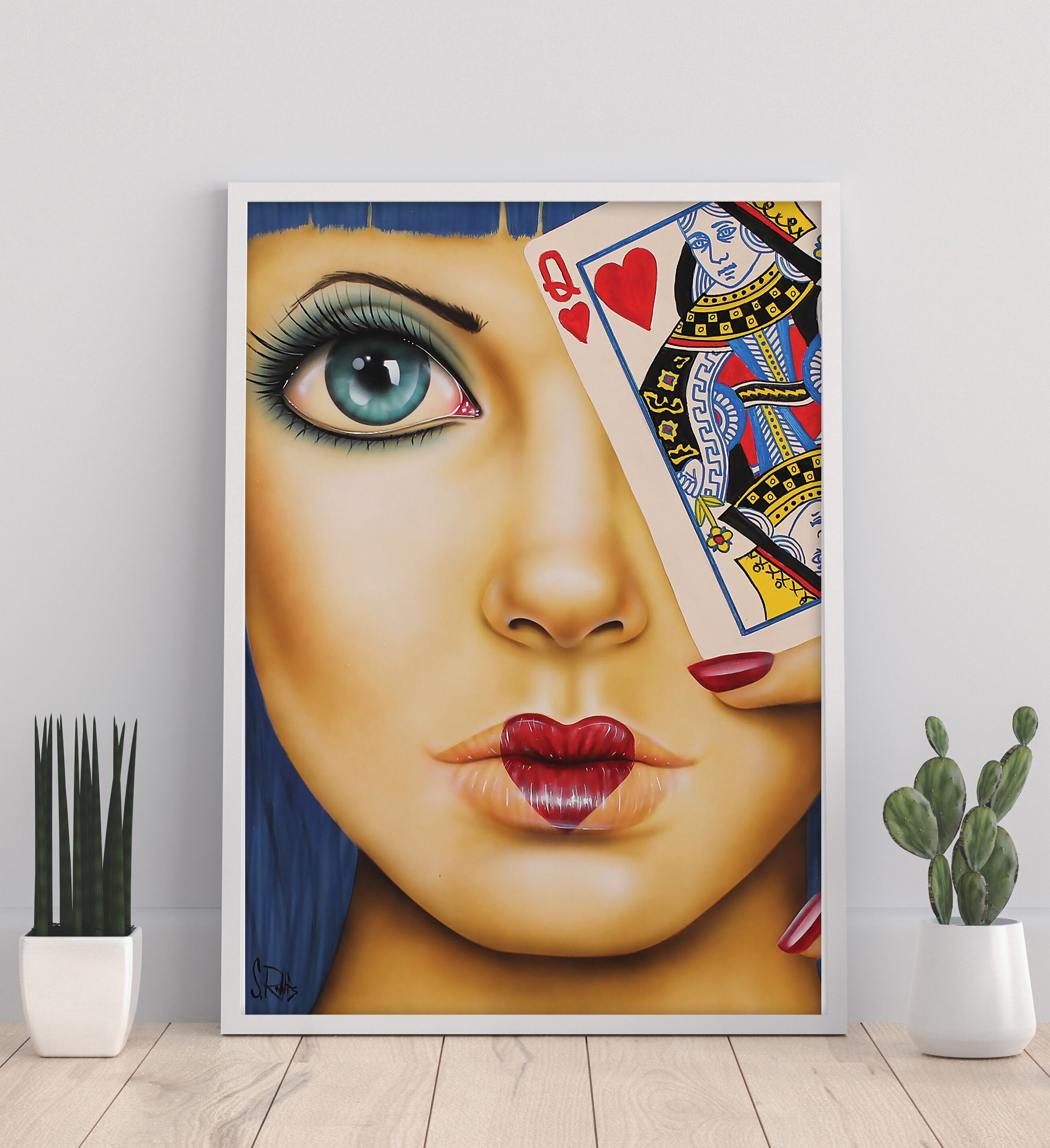 Reina de corazones - 11X14" Impresión de arte por Scott Rohlfs