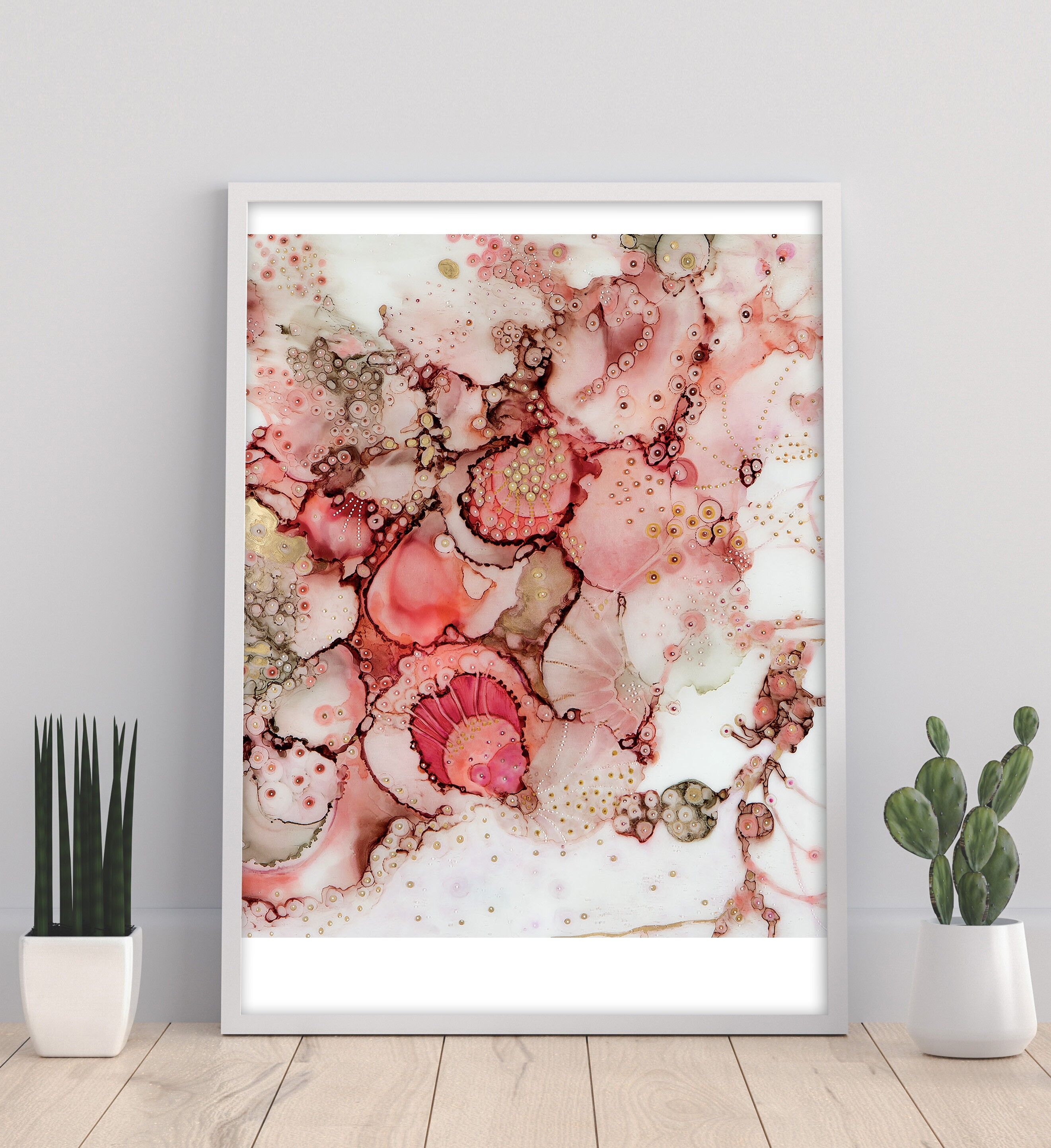 Corallo astratto I - 11 x 14" stampa artistica di Mishel Schwartz