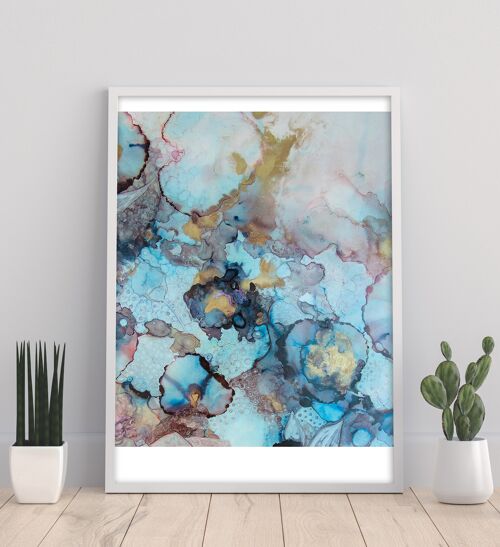 Golden Foral - 11X14” Art Print by Mishel Schwartz