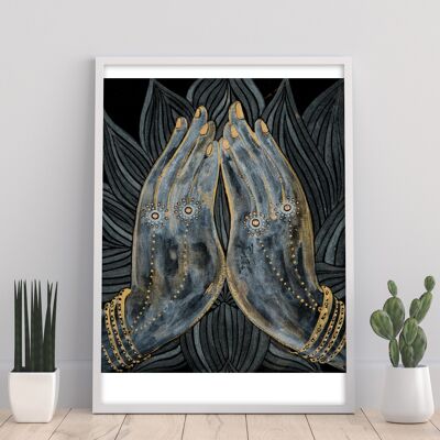 Lotus Prayer - 11X14” Art Print by Mishel Schwartz