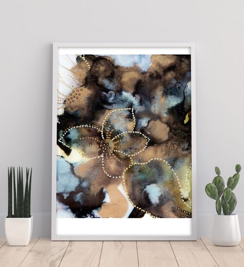 Black & Gold Abstract - 11X14” Art Print by Mishel Schwartz