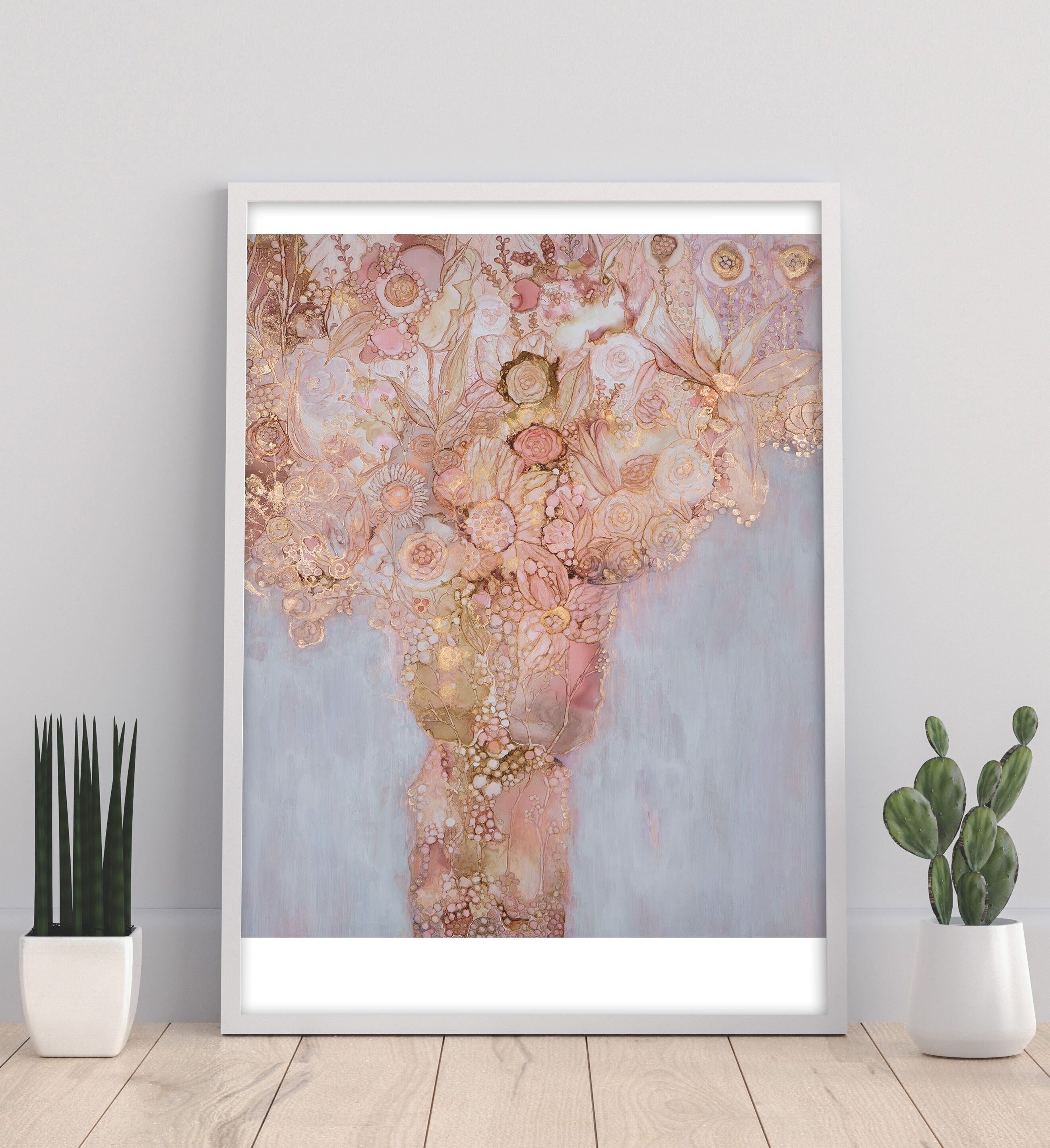 Arrossendo Bouquet - 11 x 14" stampa d'arte di Mishel Schwartz