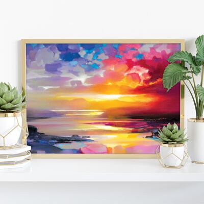 Sonnenuntergang bei Ebbe – 11 x 14 Zoll Kunstdruck von Scott Naismith