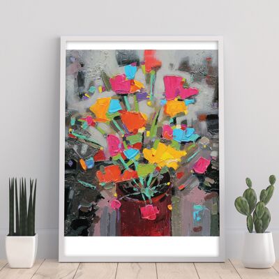 Blumenstrauß aus Farbe – 11 x 14 Zoll Kunstdruck von Scott Naismith