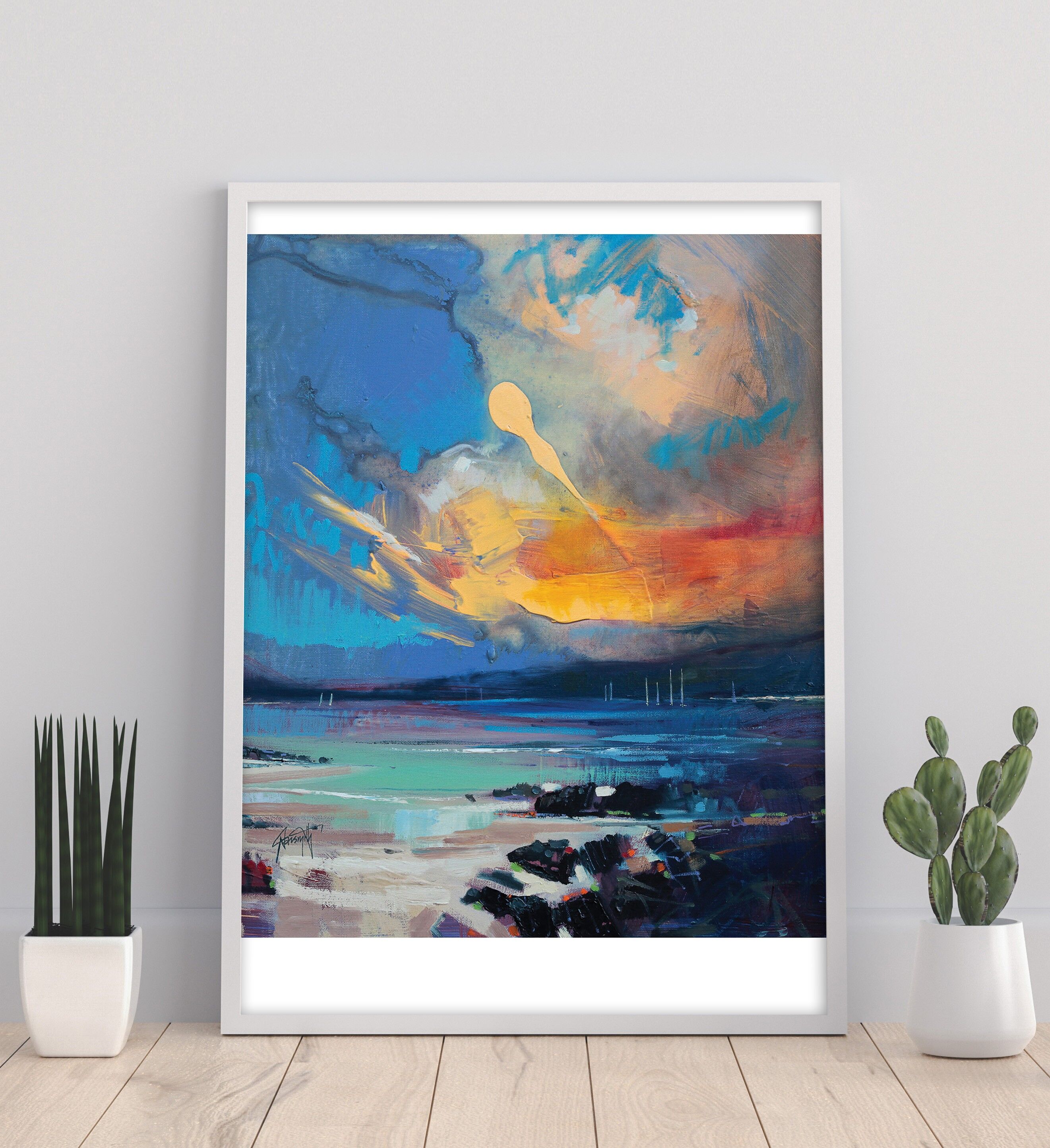 Blustery Sky Ebridi - 11 x 14" stampa d'arte di Scott Naismith