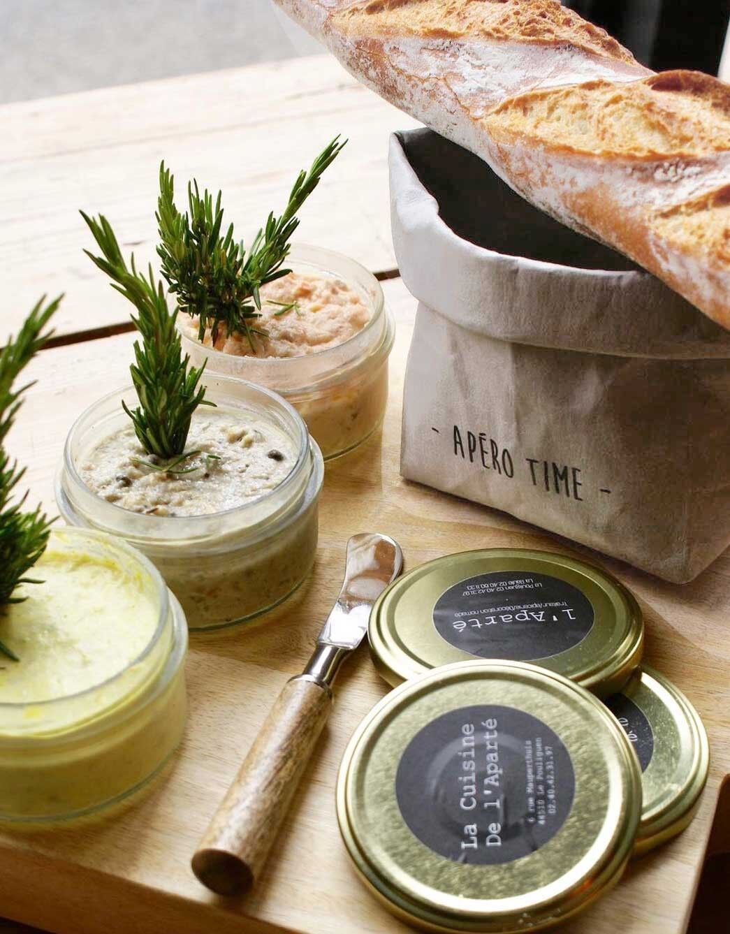 Panière à pain Xxs - végétale et lavable - Stone "Apéro time" - 2/4 pers.