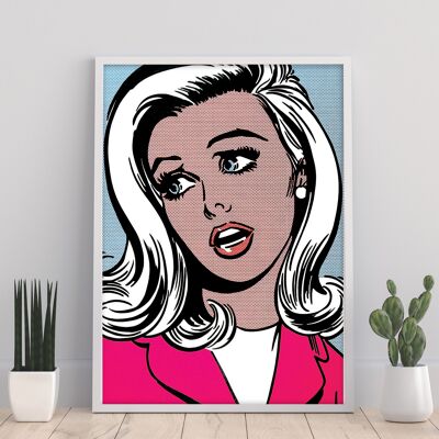 Das Mädchen in Pink – 11 x 14 Zoll Kunstdruck von Toni Sanchez