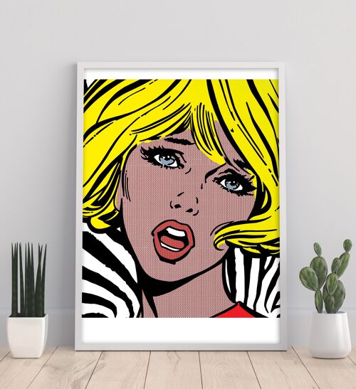 Girl On Zebra Background - 11X14” Art Print by Toni Sanchez