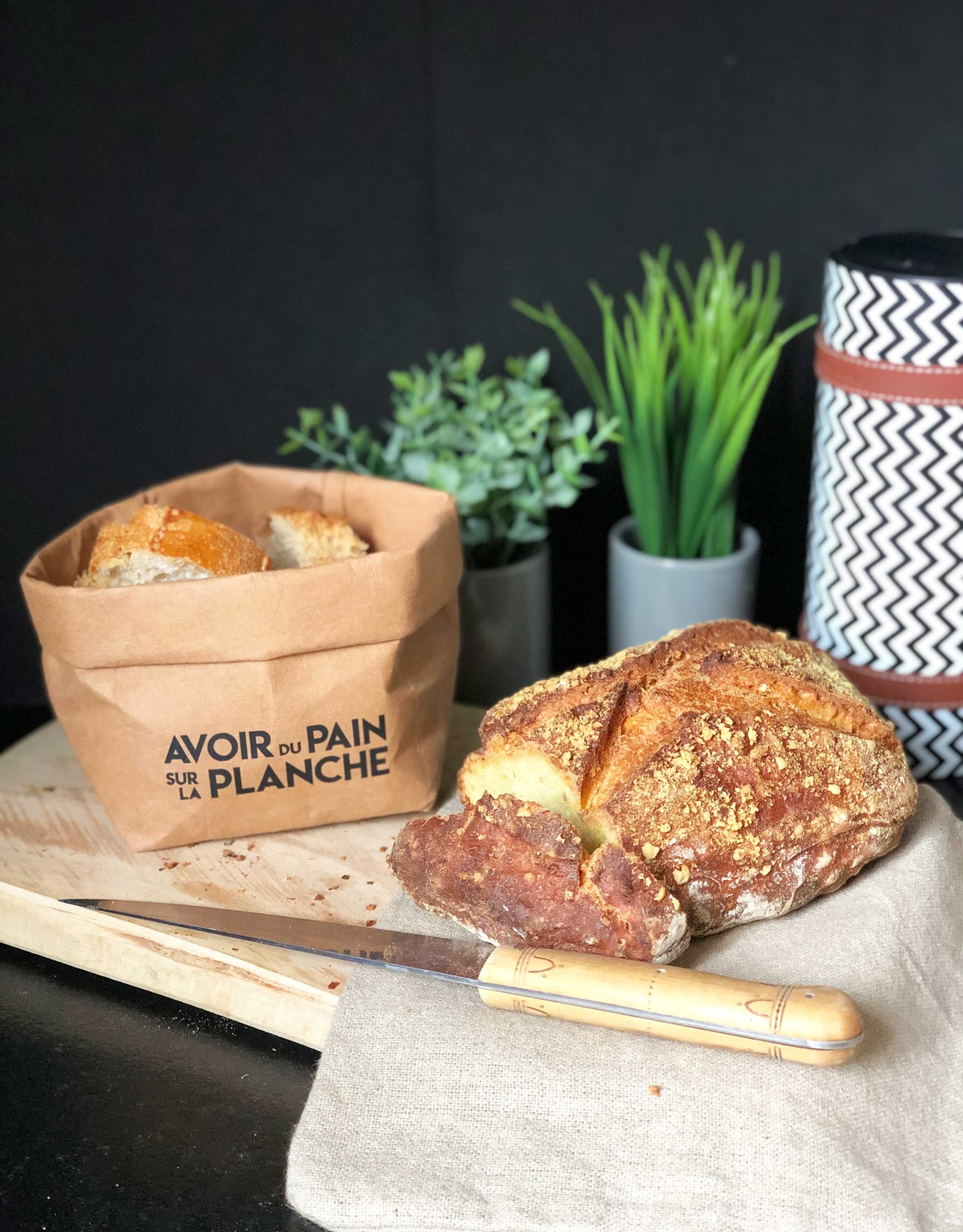 Panière à pain Xxs - végétale et durable - Brown "Avoir du pain sur la planche" - 2/4 pers.