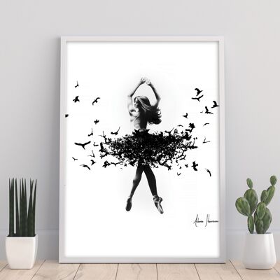 Danza degli uccelli gratis - 11 x 14" stampa d'arte di Ashvin Harrison