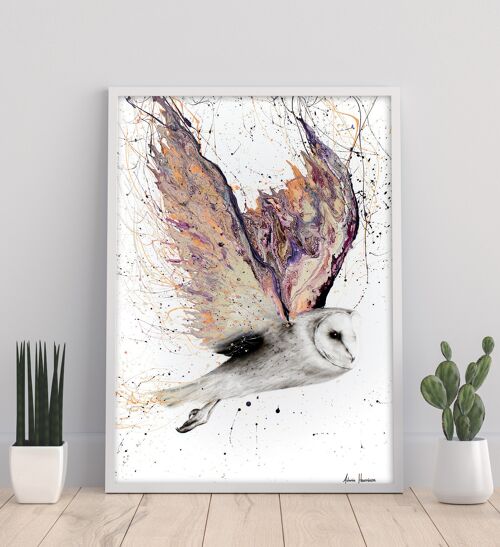 Heart Winged Owl - 11X14” Art Print by Ashvin Harrison