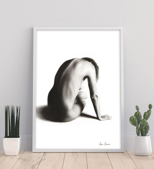 Nude Woman Charcoal Study 56 - 11X14” Art Print