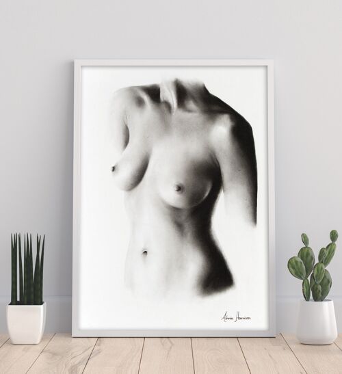 Nude Woman Charcoal Study 58 - 11X14” Art Print