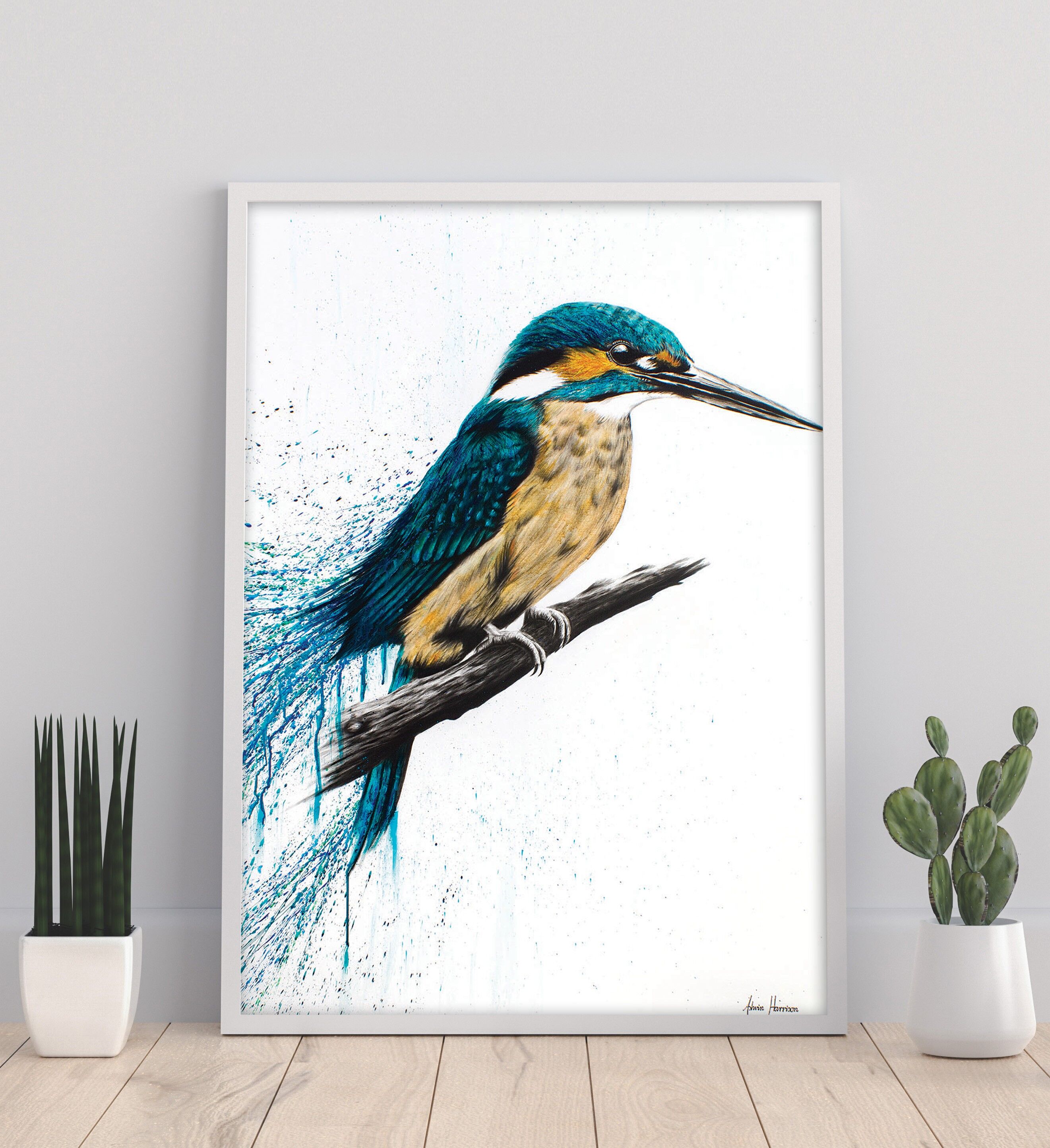Enlightened Kingfisher - 11X14” Art Print by Ashvin Harrison
