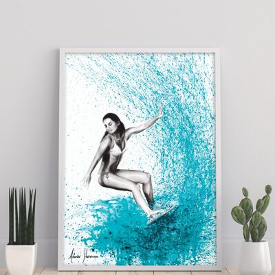 Surfing Waves - 11X14” Art Print by Ashvin Harrison