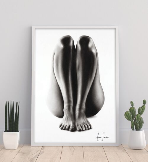 Nude Woman Charcoal Study 65 - 11X14” Art Print