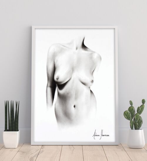 Nude Woman Charcoal Study 66 - 11X14” Art Print