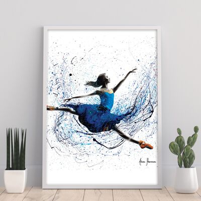 Ballerina di stagione blu - 11 x 14" stampa d'arte di Ashvin Harrison