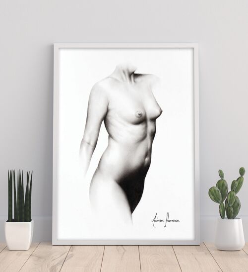 Nude Woman Charcoal Study 68 - 11X14” Art Print