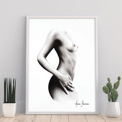 Femme nue étude au fusain 70 - 11X14" Art Print
