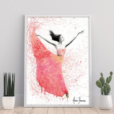 Danza de pétalos de rosa - Impresión de arte de 11X14" por Ashvin Harrison