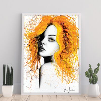 Sunflower Girl - 11X14" Kunstdruck von Ashvin Harrison