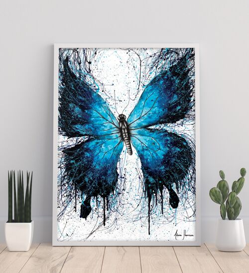 The Butterfly Blue Wings 11X14” Art Print by Ashvin Harrison