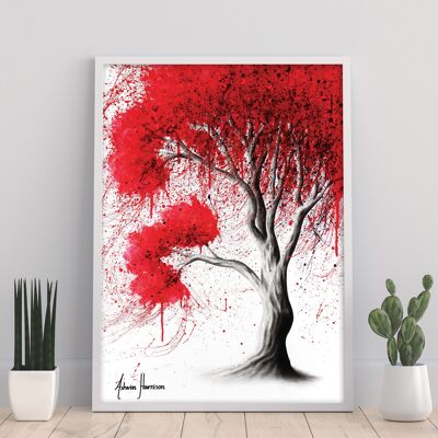 Scarlet Fall Tree - 11 x 14" stampa artistica di Ashvin Harrison