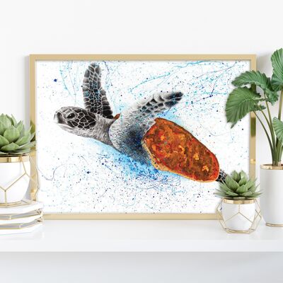 Tortuga opulenta del océano - 11X14" Impresión de arte por Ashvin Harrison