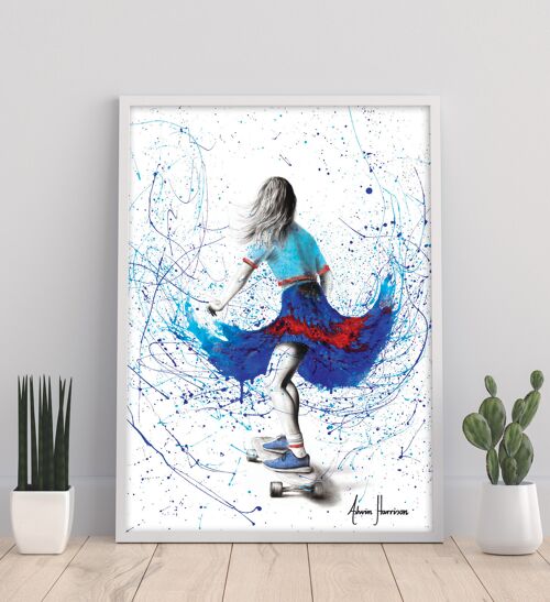 Skater Girl - 11X14” Art Print by Ashvin Harrison