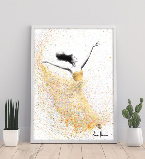 Golden Shimmer Dance - 11X14” Art Print by Ashvin Harrison