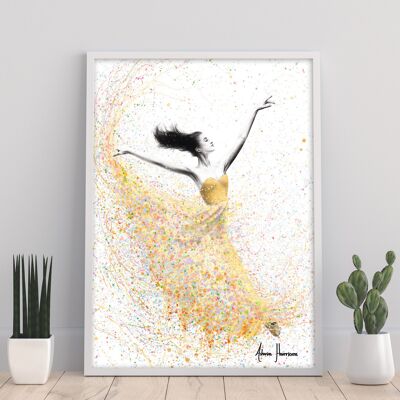 Golden Shimmer Dance - 11X14" Art Print par Ashvin Harrison