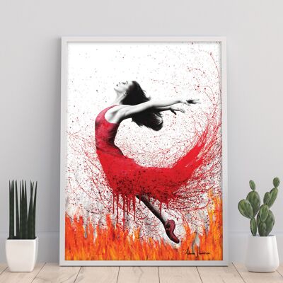 Danza sobre las llamas - 11X14" Impresión de arte por Ashvin Harrison