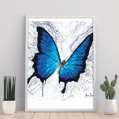 Tropen des blauen Schmetterlings – 11 x 14 Zoll Kunstdruck