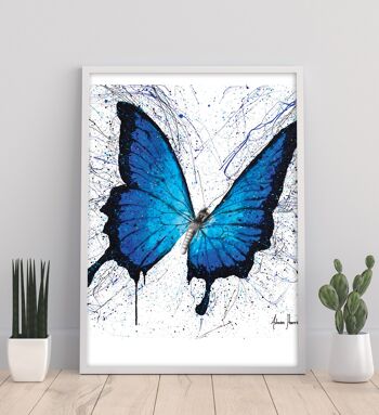 Tropiques du papillon bleu - 11X14" Art Print