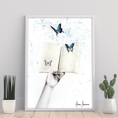 Un sentido de ficción de mariposas - 11X14" Lámina artística