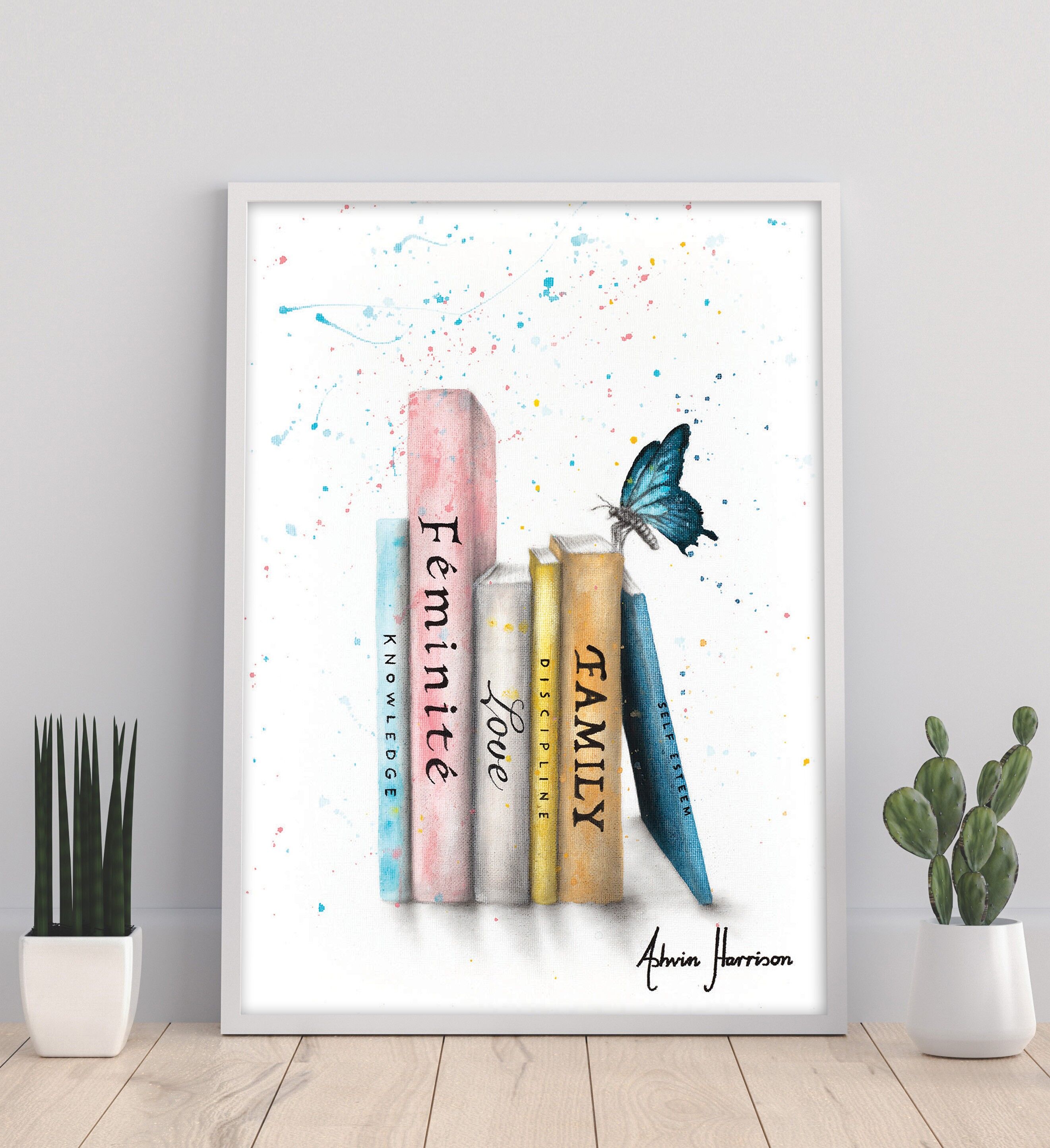 Libri del suo viaggio - 11 x 14" stampa d'arte di Ashvin Harrison