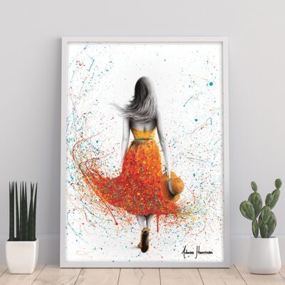 Her Sunset Walk - 11X14” Art Print by Ashvin Harrison