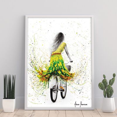 Spring River Rider – 11 x 14 Zoll Kunstdruck von Ashvin Harrison